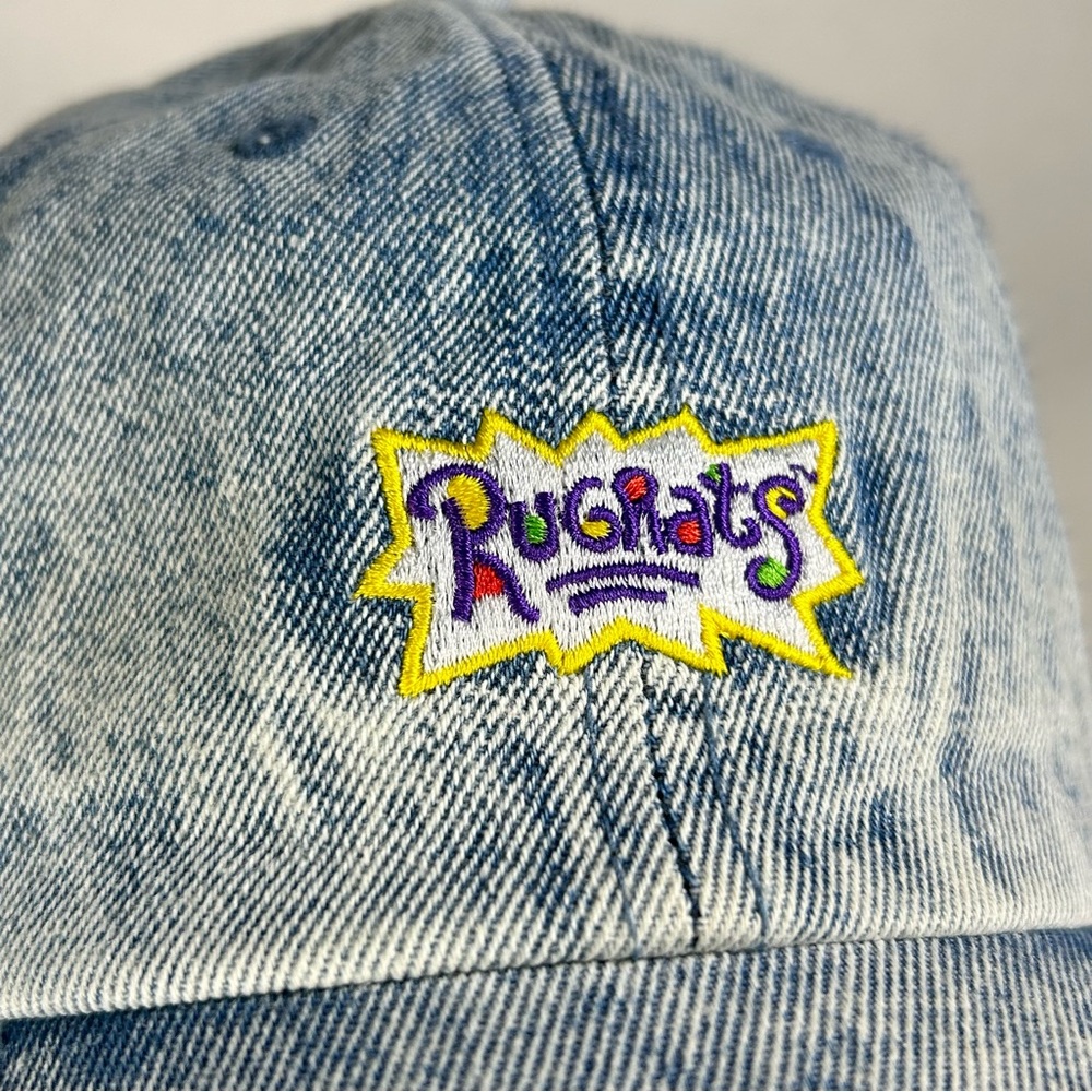 Rugrats TVshow 90s Cartoon Nickelodeon AcidWash Denim Hat Cap StrapBack One Size - Picture 2 of 11